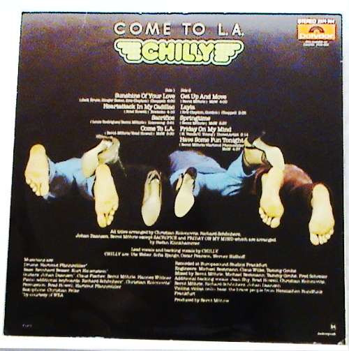 Chilly - Come to L.A. vinyl lp - import Italy