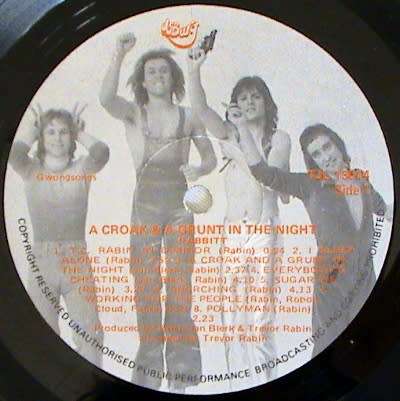 Rabbitt - 2 lp vinyls - a Croak a Grunt in the Night and Rock Rabbitt - Hard to find