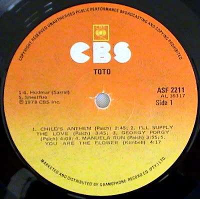 TOTO - Toto (1978) and The Seventh One (1988) 2 vinyl lps