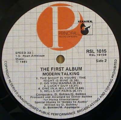 MODERN TALKING - 2 LP Vinyls - The 1st and the 6th Albums - Local pressings