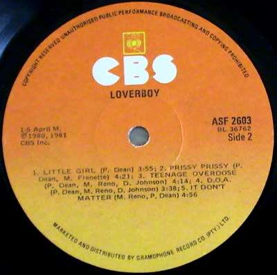 Loverboy collection of 2 lp vinyls - Loverboy -1980 and Get Lucky -1981