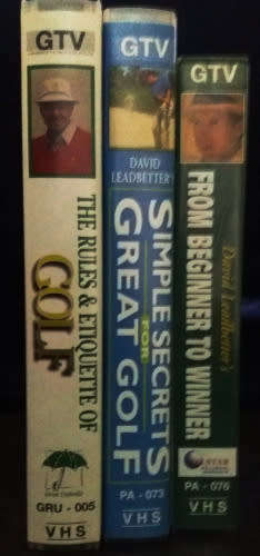 Tommy Horton and David Leadbetter`s Golf VHS tapes x 2 - 3 job lot collection