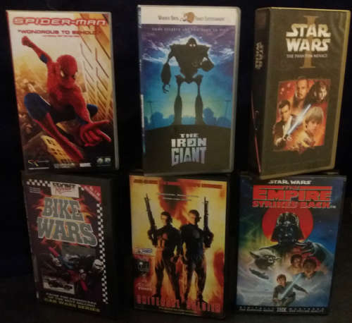 VHS 6 job lot movie collection - approx ten hours of entertainment viewing time