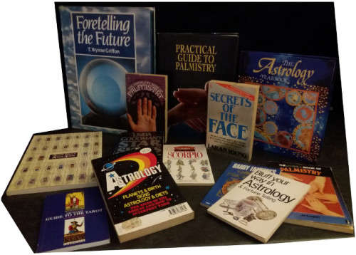 13 books Astrology, Palmistry, Fortune Telling, Tarot - please see details.