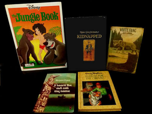 The Jungle Book, Kidnapped, White Fang etc - 5 classic children books - Readers