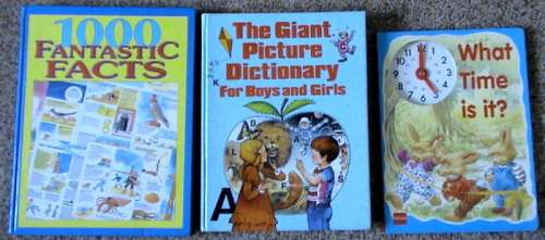11 children books bundle -1000 Fantastic Facts, Picture Dictionary, readers, spelling, quiz books