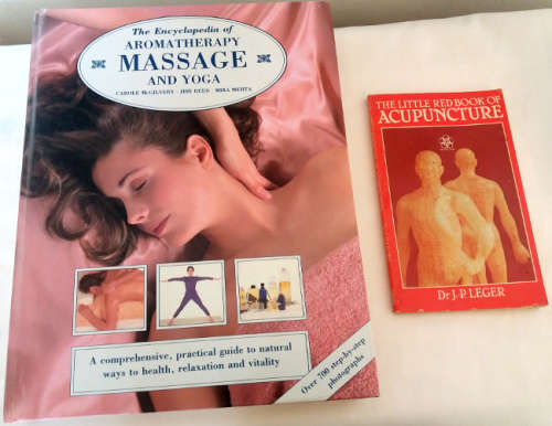 The Encyclopaedia of Aromatherapy, Massage and Yoga plus The Little Red Book of Acupuncture