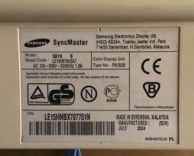 SAMSUNG SyncMaster 591S CRT colour monitor