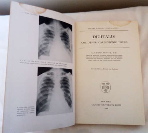Diseases of the heart and circulation and Digitalis and other cardiotonic drugs - 2 medical books