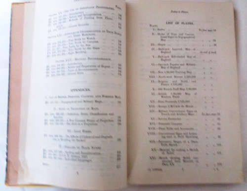 Manual of Map reading and Field Sketching 1921 published by His Majesty`s Stationary Office, London