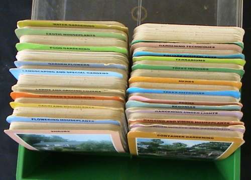 1978 Gardening card set in a box by Tree Communications Inc