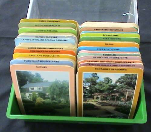 1978 Gardening card set in a box by Tree Communications Inc