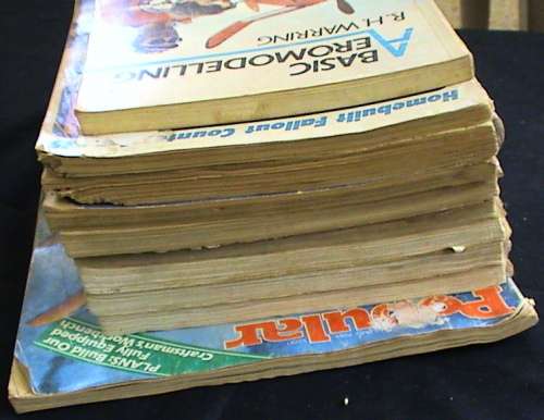 Popular Mechanics (6), Science and Mechanics (2), Mechanix Illustrated and Basic Aeromodelling