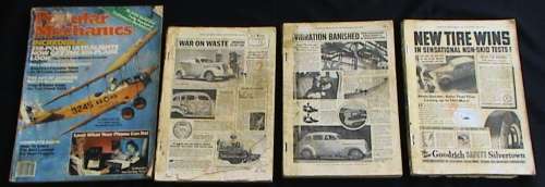 Popular Mechanics (6), Science and Mechanics (2), Mechanix Illustrated and Basic Aeromodelling