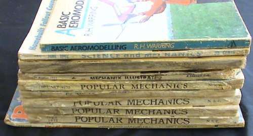 Popular Mechanics (6), Science and Mechanics (2), Mechanix Illustrated and Basic Aeromodelling