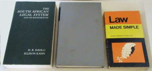 Law Books x 3 - The SA Legal system and its background, Rhodesian commercial law and Law made simple
