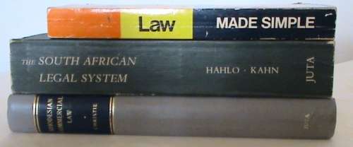 Law Books x 3 - The SA Legal system and its background, Rhodesian commercial law and Law made simple