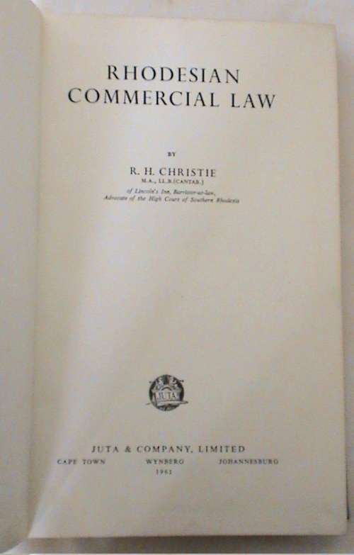 Law Books x 3 - The SA Legal system and its background, Rhodesian commercial law and Law made simple