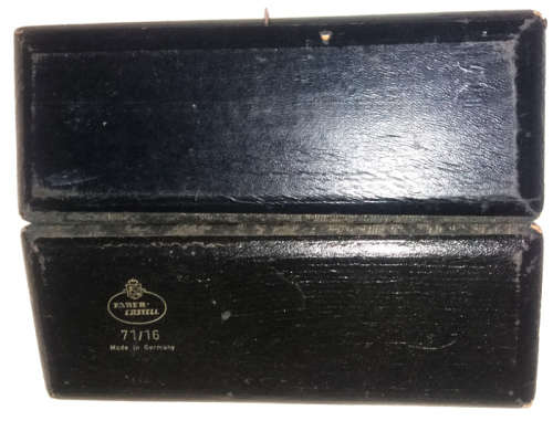 Vintage FABER-CASTELL 71/16 Drafting tools set in original box (Blue Velvet) Made in Germany