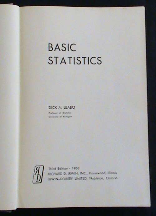 Statistics - A collection of 4 books on this subject.