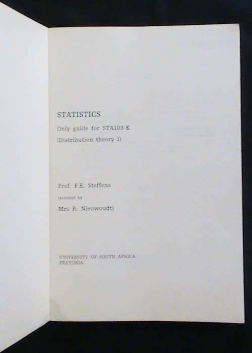Statistics - A collection of 4 books on this subject.
