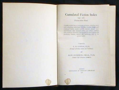 Dewey Decimal Classification Vol1 -An Introduction to Dewey System - Cumulated Fiction Index job lot