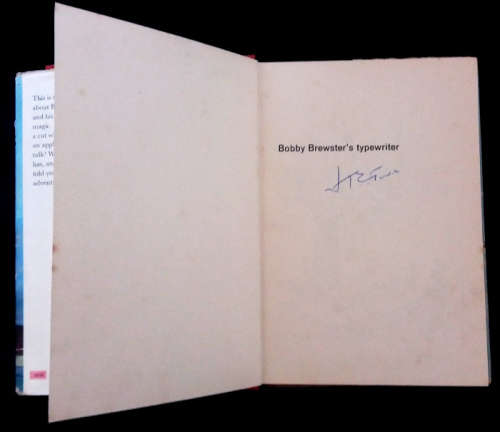 First edition Bobby Brewster`s typewriter and Bobby Brewster`s torch
