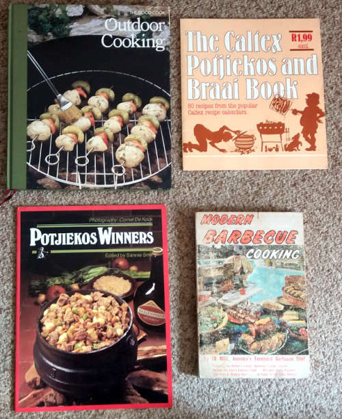 Cooking Outdoors - 4 books on Potjie, Braai, Barbecue