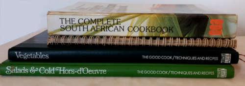 4 books: The good cook, Vegetables salads and cold hors-d`oeuvre, Complete SA cookbook, Canned foods