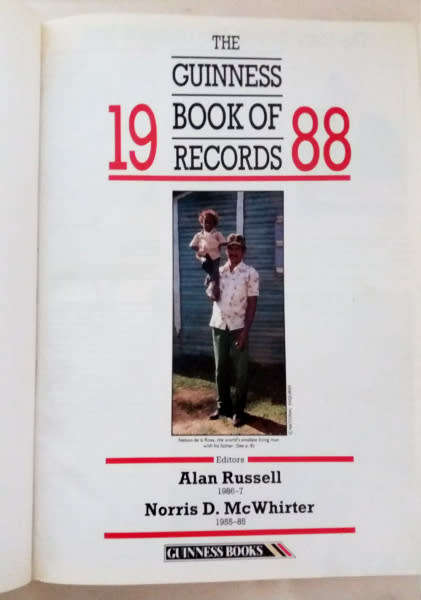 The Guiness Book of Records 1988, Totals book of Southern African Records, The Book of Royal Lists