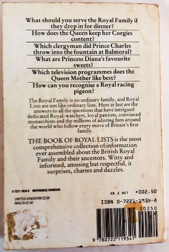 The Guiness Book of Records 1988, Totals book of Southern African Records, The Book of Royal Lists