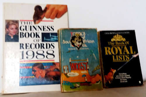 The Guiness Book of Records 1988, Totals book of Southern African Records, The Book of Royal Lists