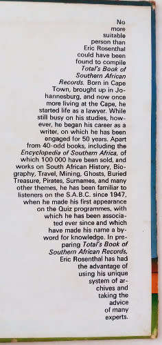 The Guiness Book of Records 1988, Totals book of Southern African Records, The Book of Royal Lists