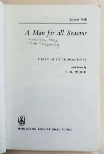 English Short Stories of To-day (Oxford ed.), A man for all seasons and Penguin plays - 4 Comedies