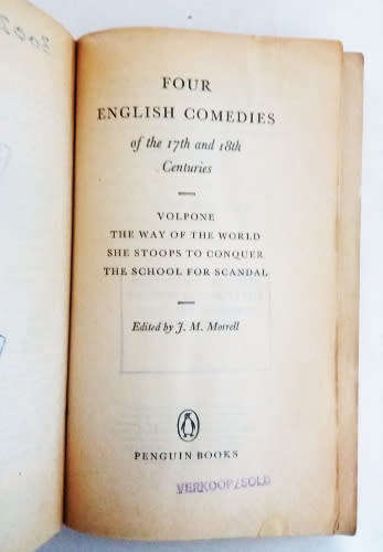 English Short Stories of To-day (Oxford ed.), A man for all seasons and Penguin plays - 4 Comedies