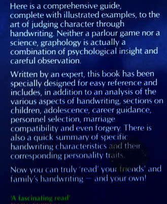 Handwriting Analysis - a fully illustrated guide by Barbara Hill