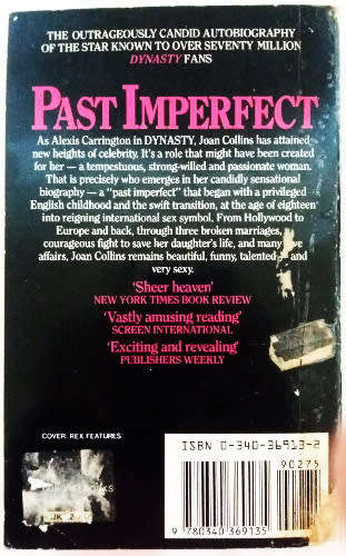 Past Imperfect autobiography Joan Collins (Dynasty's - Alexis Carrington)