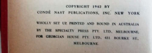 Vogue`s first reader - Australian first edition 1944 published by Georgian House