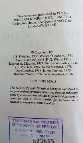 Stories of the occult and other tales of mystery - 1978 - an anthology of stories ed. by Denys Baker