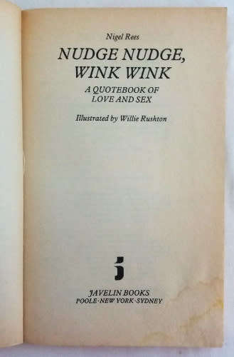 Humourous books for adults: Nudge nudge, Wink wink and Laughs in the loo