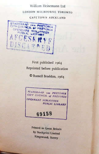 Russel Branddon - The Year of the Angry Rabbit - 1964