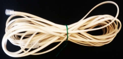 Big Button CLI Telkom Landline Corded telephone with RJ11 to RJ11 10m telephone extension line.