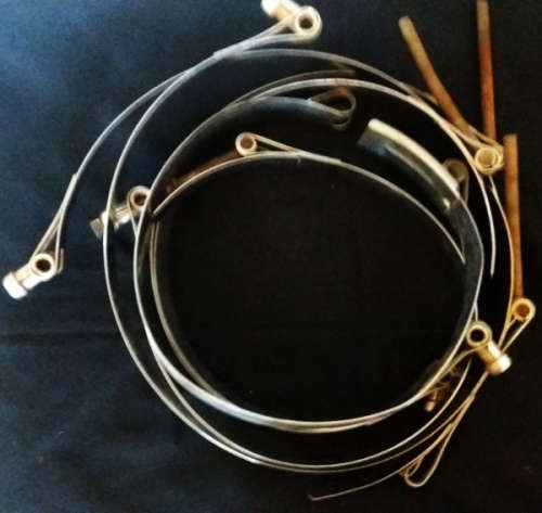 T-Bolt Stainless Steel Clamps mixed sizes x 27 units (120 mm-180 mm x 20mm) - lacking nuts and bolts