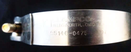 T-Bolt Stainless Steel Clamps mixed sizes x 27 units (120 mm-180 mm x 20mm) - lacking nuts and bolts