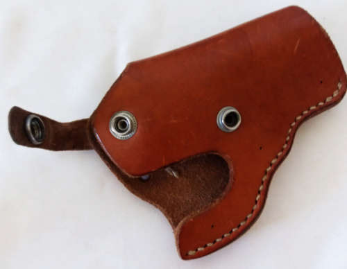 Gun Holsters for .38 cal (9 mm) Revolver - 1 genuine leather and 1 genuine suede double sided