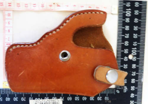 Gun Holsters for .38 cal (9 mm) Revolver - 1 genuine leather and 1 genuine suede double sided