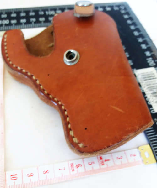 Gun Holsters for .38 cal (9 mm) Revolver - 1 genuine leather and 1 genuine suede double sided