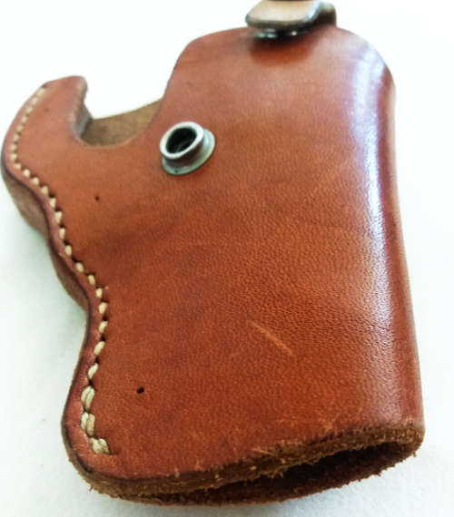 Gun Holsters for .38 cal (9 mm) Revolver - 1 genuine leather and 1 genuine suede double sided