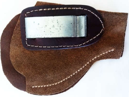 Gun Holsters for .38 cal (9 mm) Revolver - 1 genuine leather and 1 genuine suede double sided
