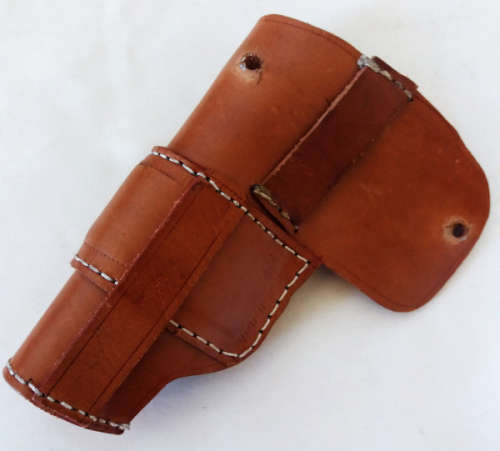 Gun holster for .38 cal (9 mm) pistol - genuine leather